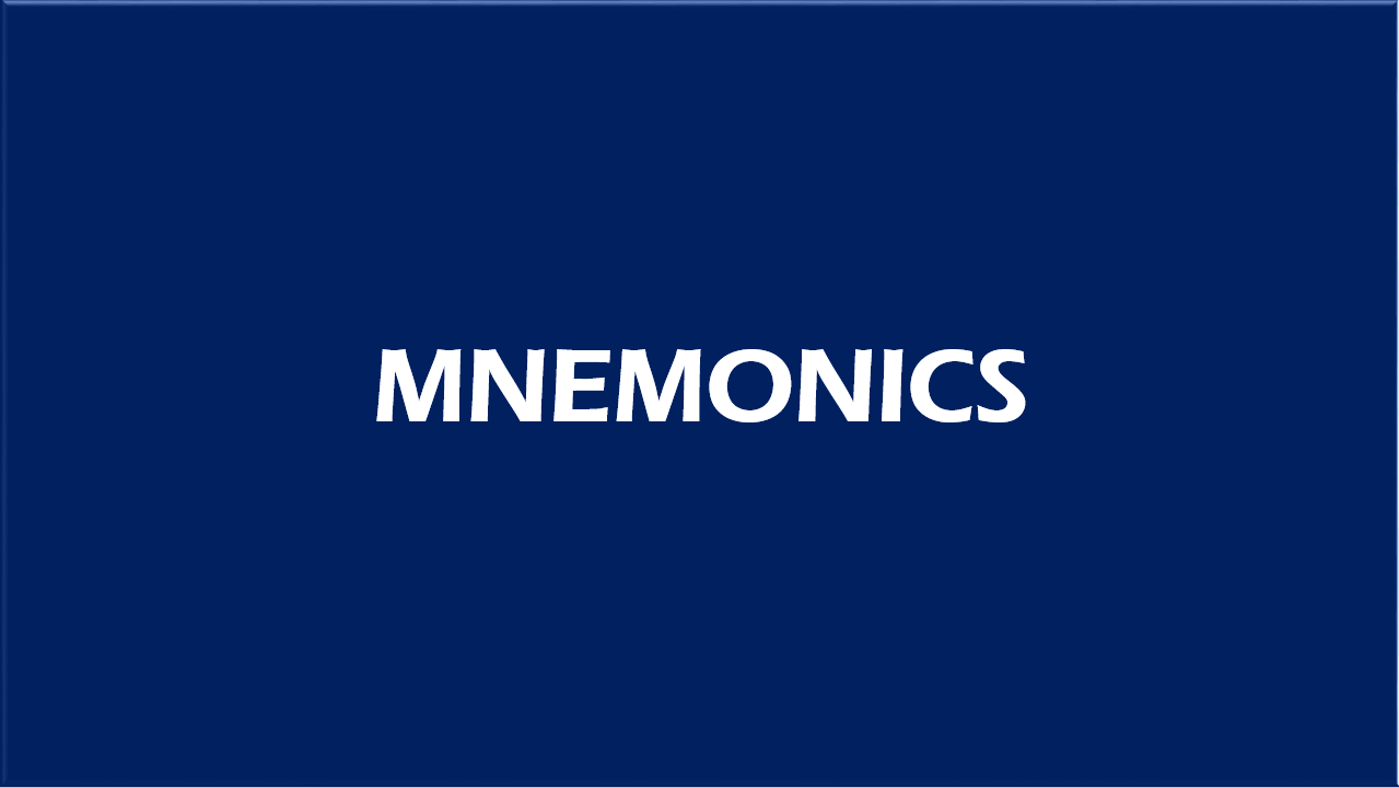 medical mnemonics
